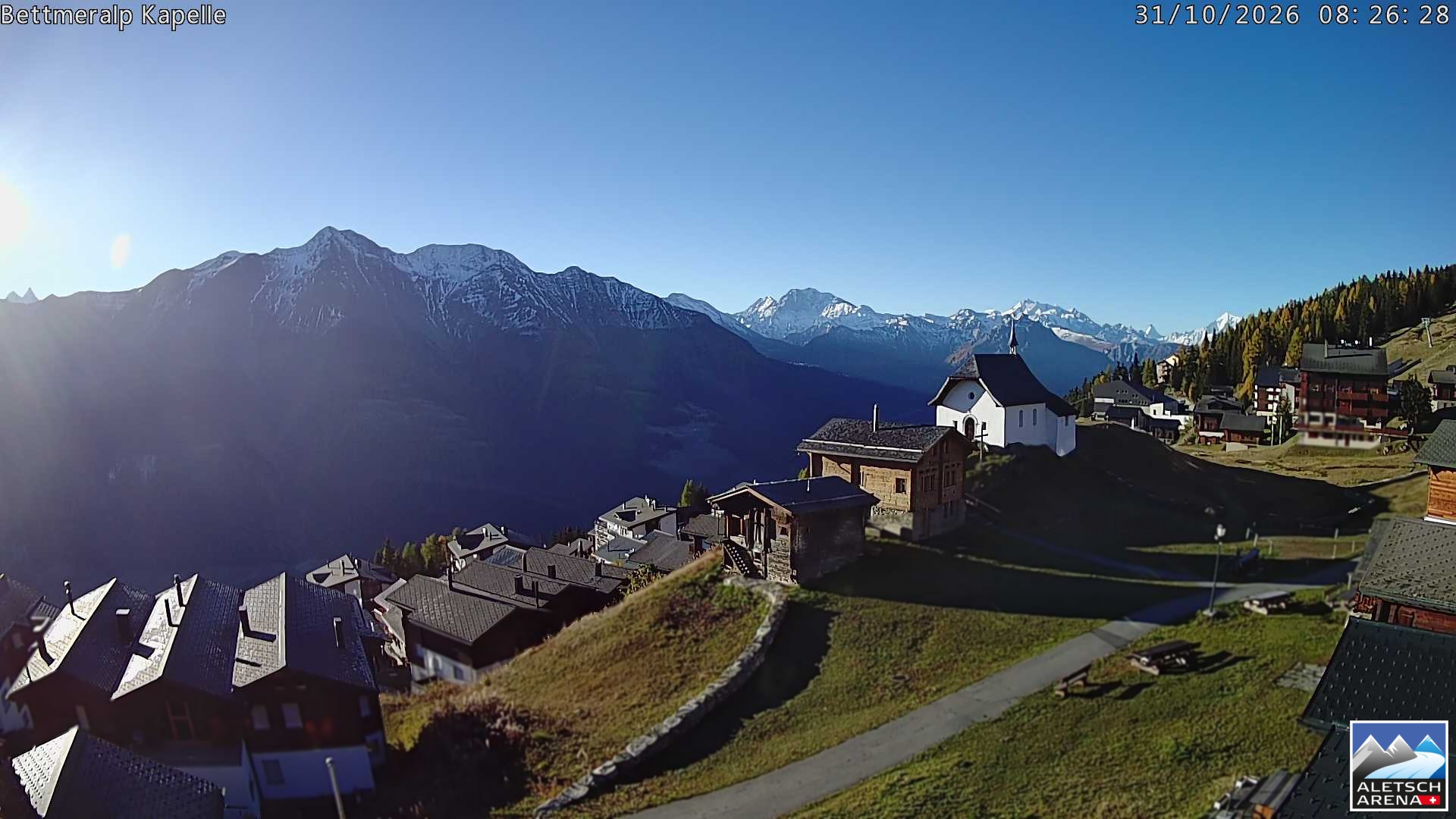 Archiv Foto Webcam Kapelle Bettmeralp