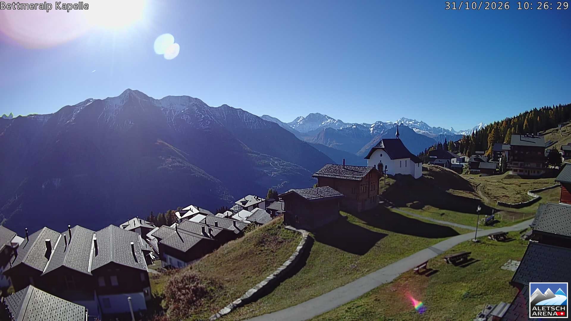 Archiv Foto Webcam Kapelle Bettmeralp