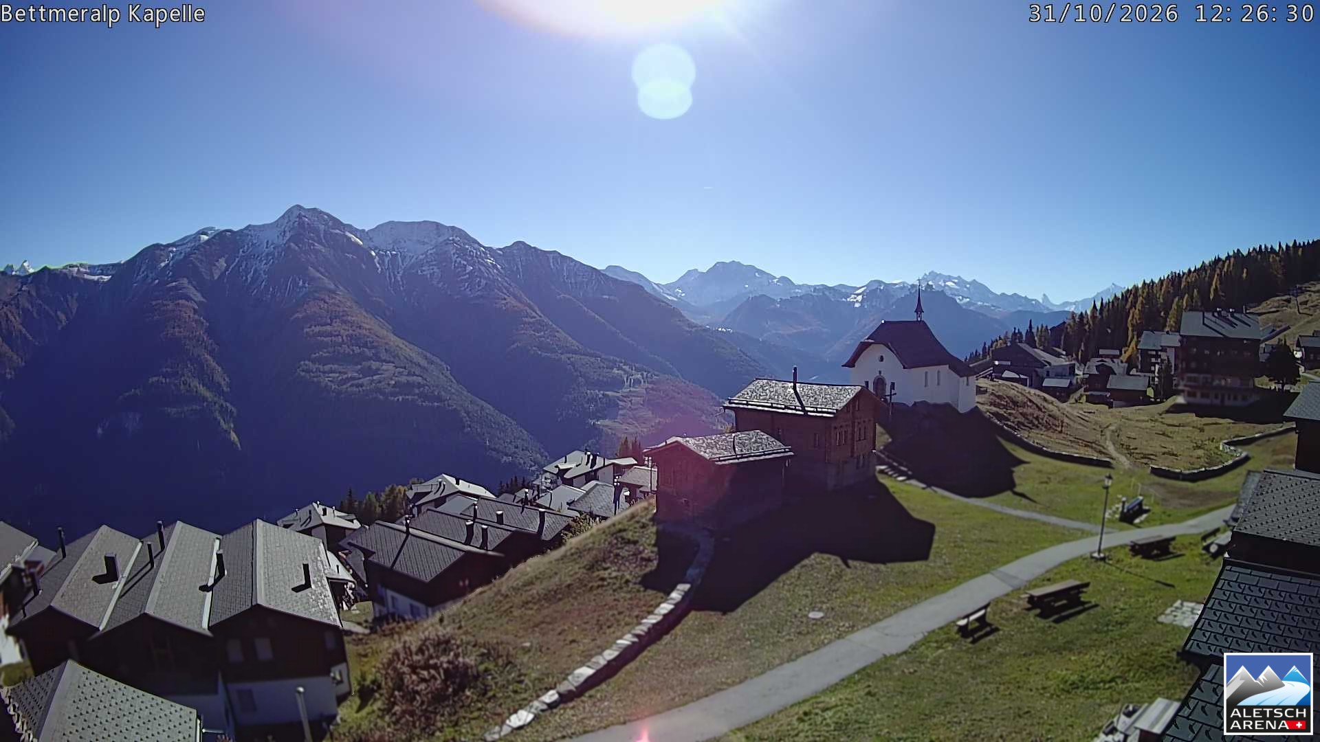 Archiv Foto Webcam Kapelle Bettmeralp