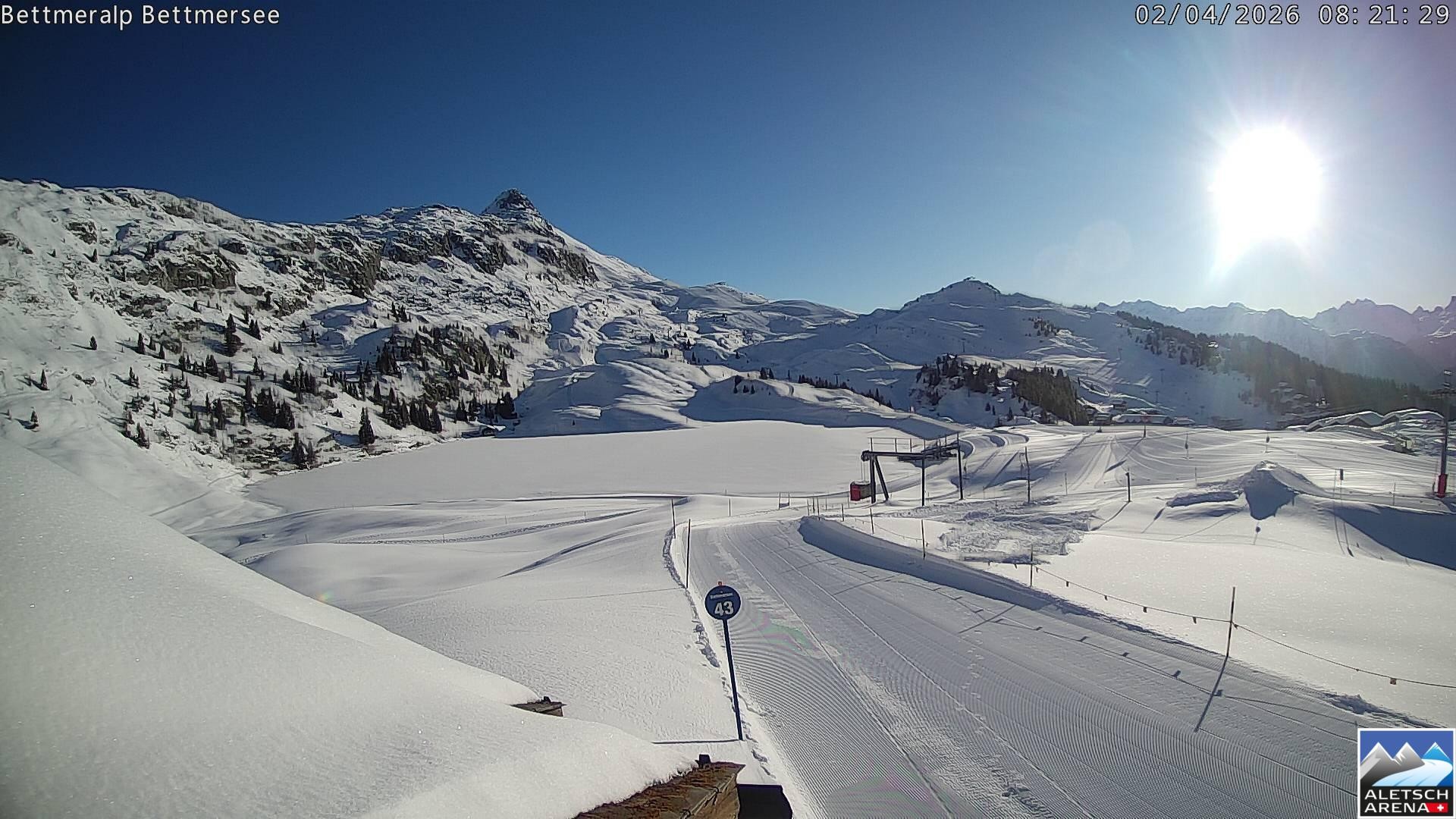 Archived image Webcam Bettmersee, Schweiz