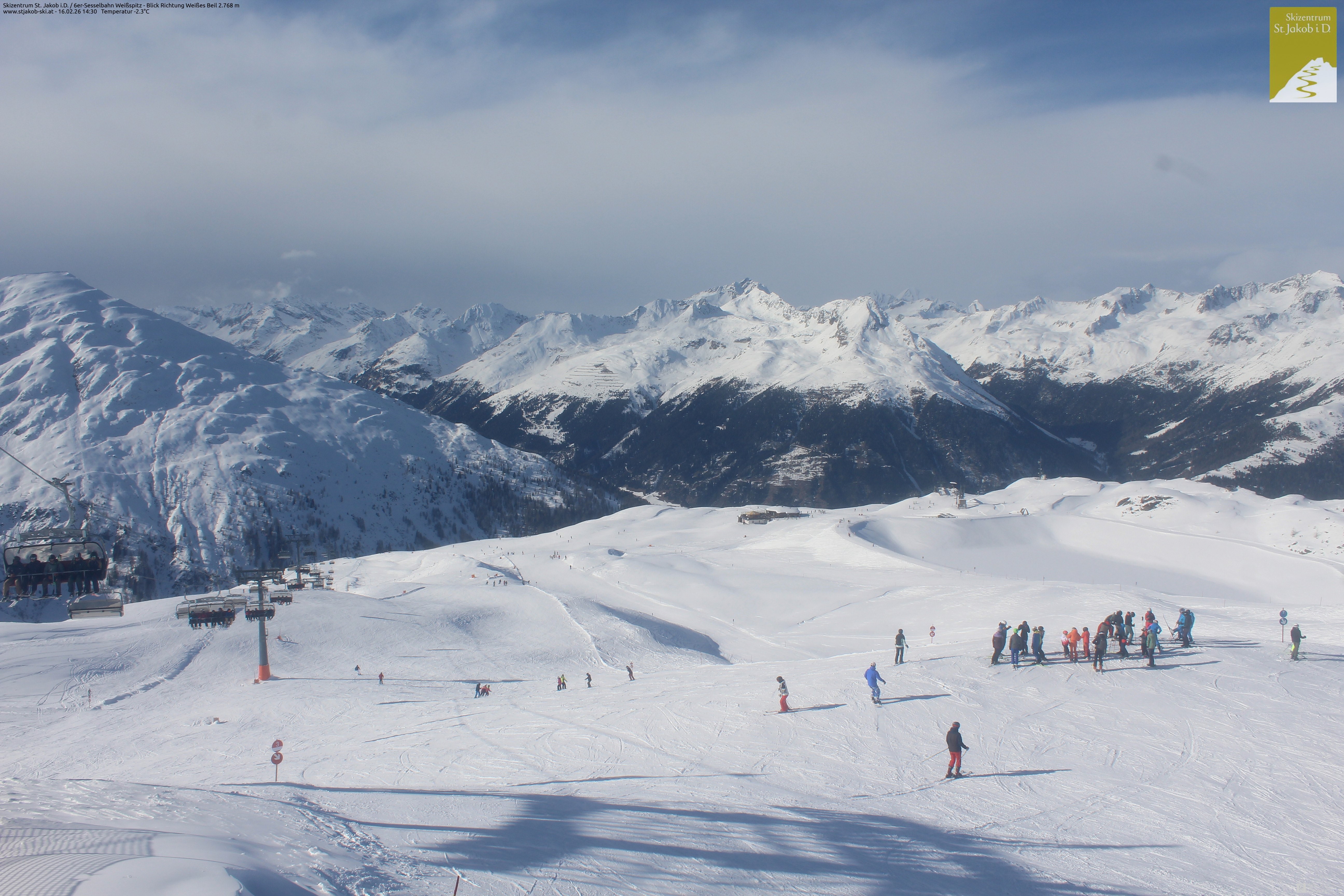 Archiv Foto Webcam 6er Sesselbahn Weißspitz