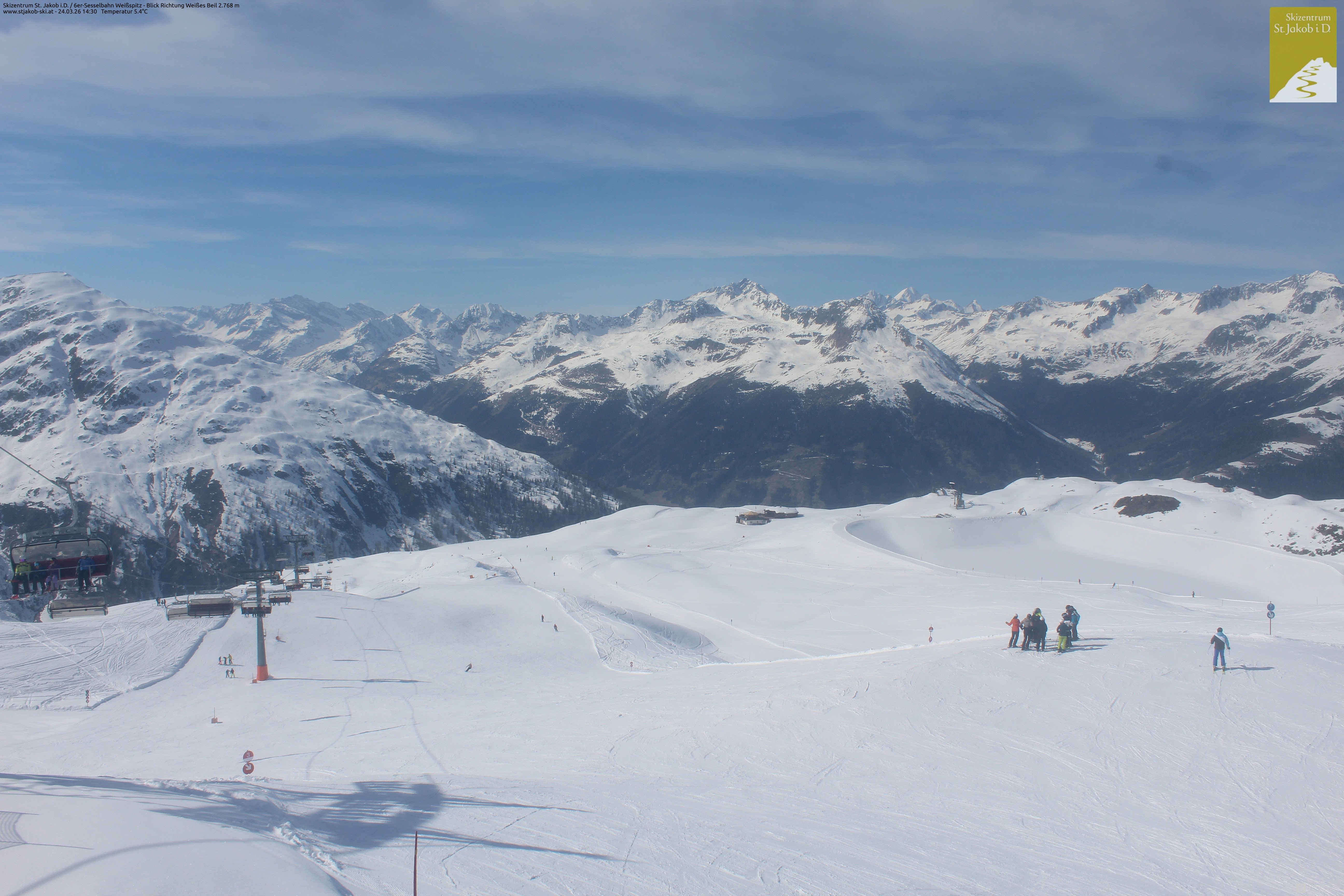 Archiv Foto Webcam 6er Sesselbahn Weißspitz