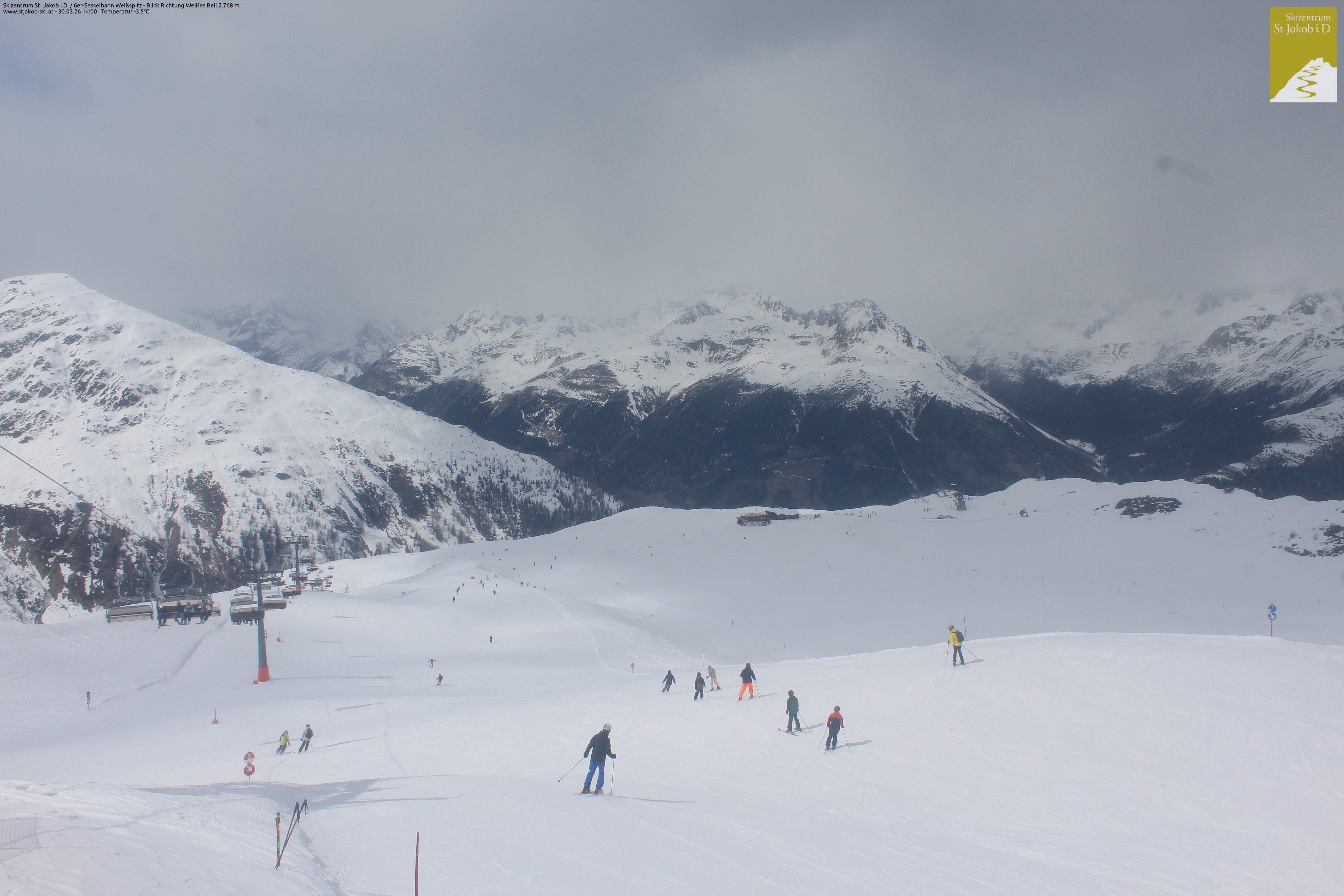 Archiv Foto Webcam 6er Sesselbahn Weißspitz