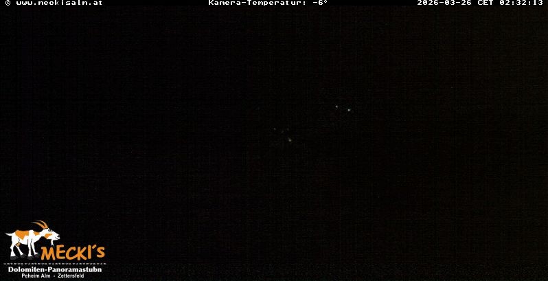 Archiv Foto Webcam Blick von Mecki's Alm Hütte auf der Faschingalm