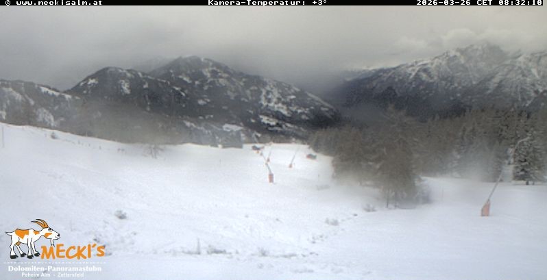 Archiv Foto Webcam Blick von Mecki's Alm Hütte auf der Faschingalm