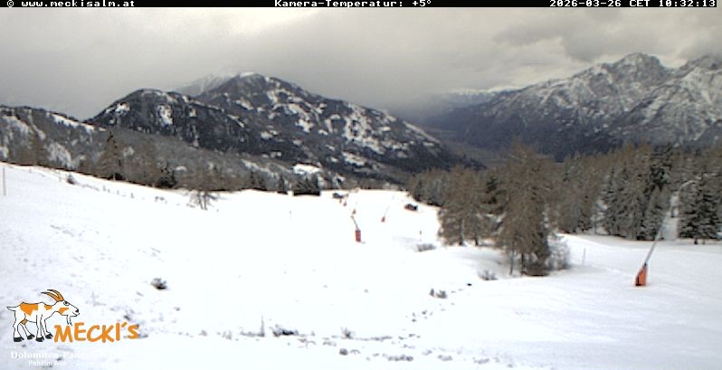 Archiv Foto Webcam Blick von Mecki's Alm Hütte auf der Faschingalm