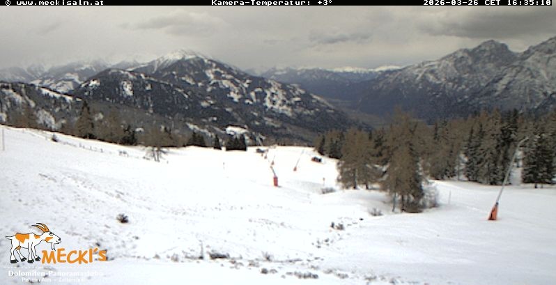 Archiv Foto Webcam Blick von Mecki's Alm Hütte auf der Faschingalm
