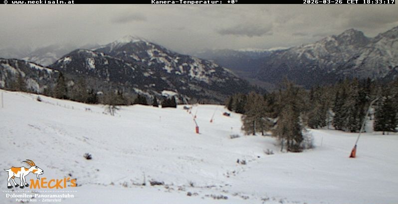 Archiv Foto Webcam Blick von Mecki's Alm Hütte auf der Faschingalm