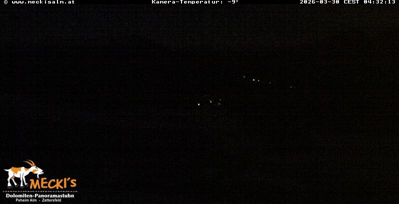 Archiv Foto Webcam Blick von Mecki's Alm Hütte auf der Faschingalm