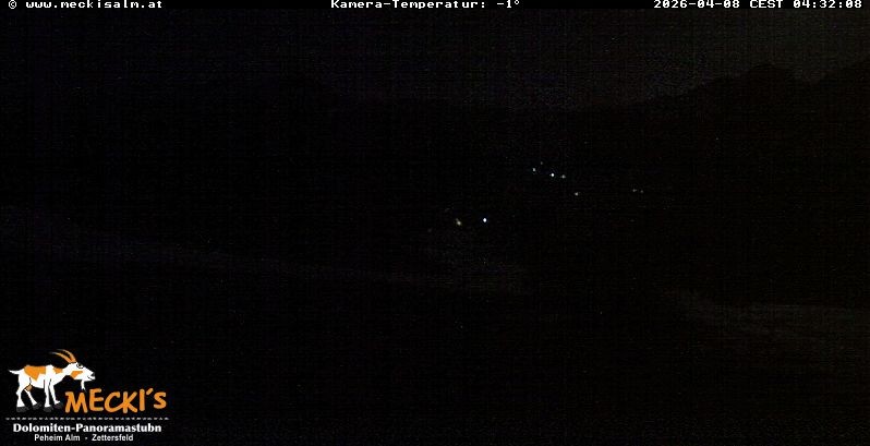 Archiv Foto Webcam Blick von Mecki's Alm Hütte auf der Faschingalm