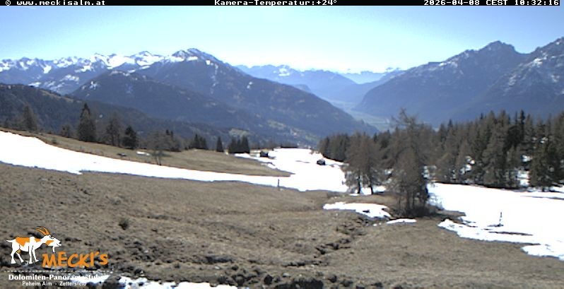 Archiv Foto Webcam Blick von Mecki's Alm Hütte auf der Faschingalm