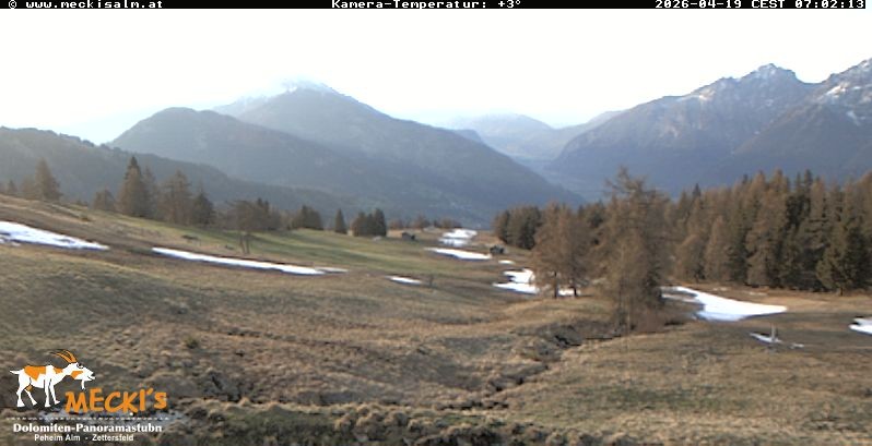 Archiv Foto Webcam Blick von Mecki's Alm Hütte auf der Faschingalm