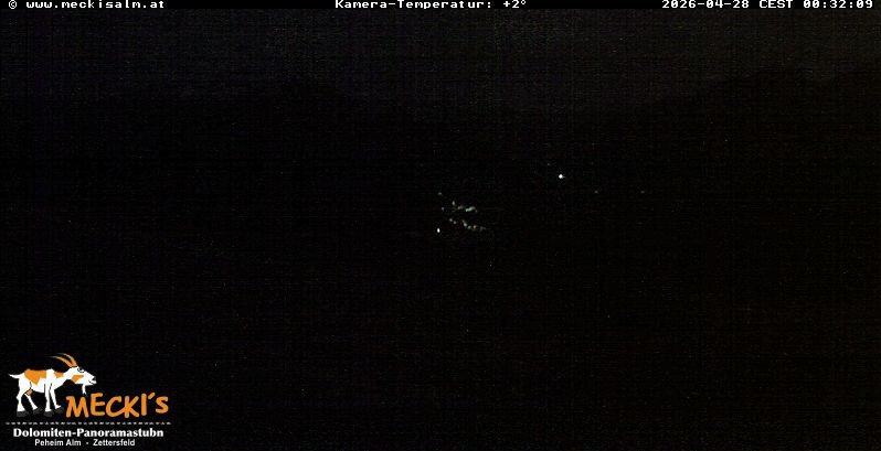 Archiv Foto Webcam Blick von Mecki's Alm Hütte auf der Faschingalm