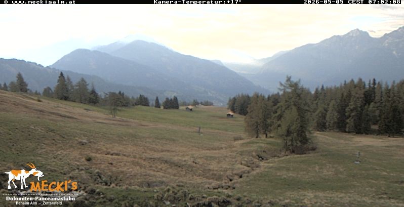 Archiv Foto Webcam Blick von Mecki's Alm Hütte auf der Faschingalm