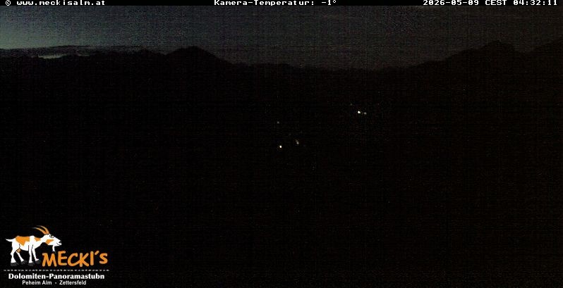 Archiv Foto Webcam Blick von Mecki's Alm Hütte auf der Faschingalm