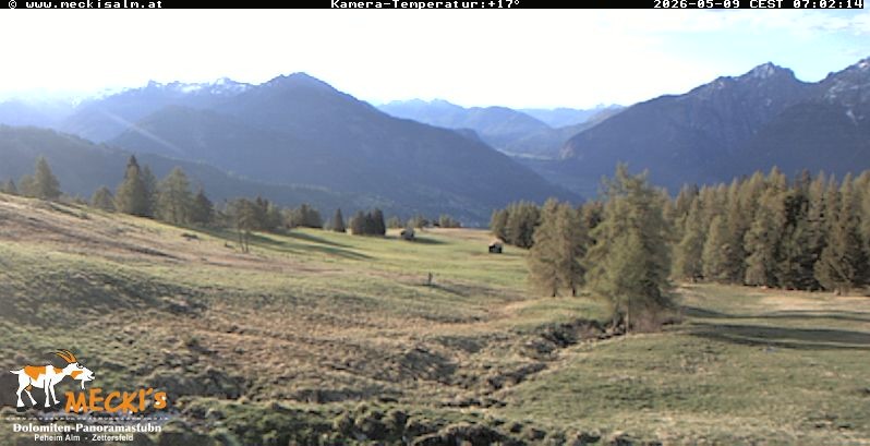 Archiv Foto Webcam Blick von Mecki's Alm Hütte auf der Faschingalm