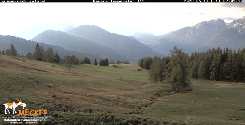 Archiv Foto Webcam Blick von Mecki's Alm Hütte auf der Faschingalm