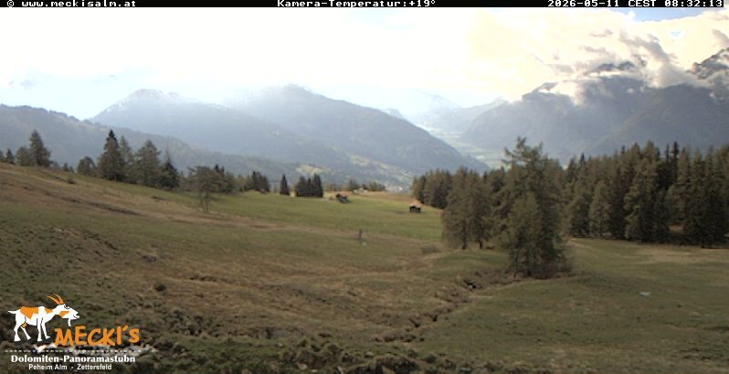 Archiv Foto Webcam Blick von Mecki's Alm Hütte auf der Faschingalm