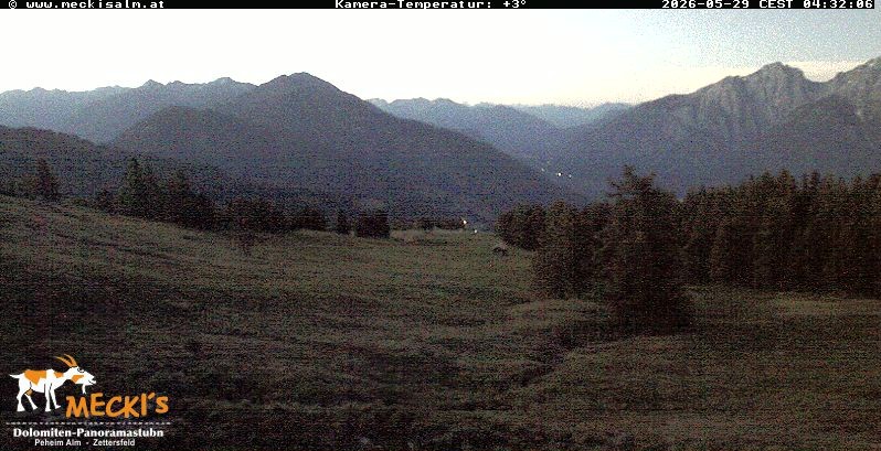 Archiv Foto Webcam Blick von Mecki's Alm Hütte auf der Faschingalm