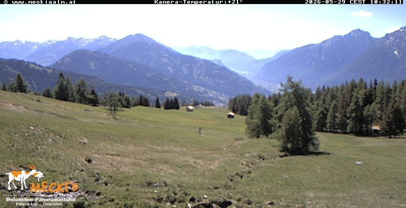 Archiv Foto Webcam Blick von Mecki's Alm Hütte auf der Faschingalm