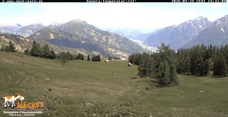 Archiv Foto Webcam Blick von Mecki's Alm Hütte auf der Faschingalm