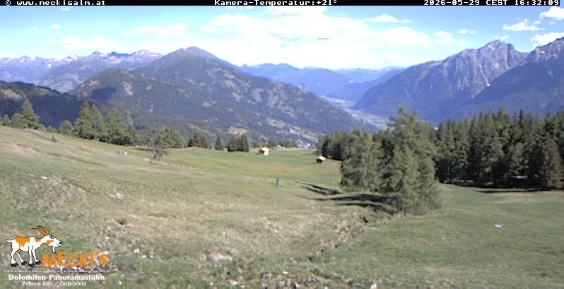 Archiv Foto Webcam Blick von Mecki's Alm Hütte auf der Faschingalm