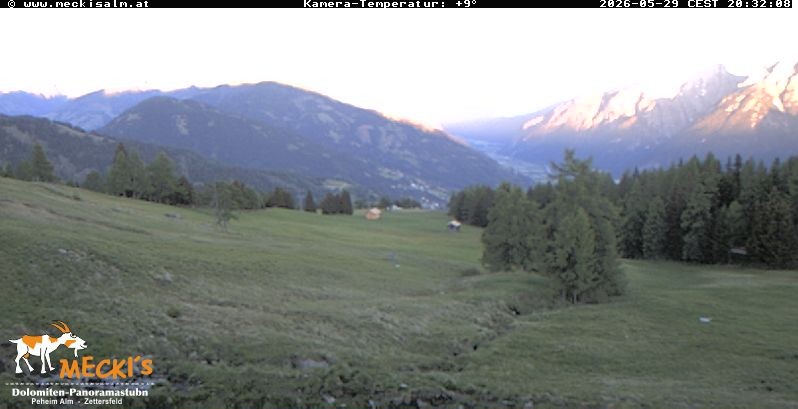 Archiv Foto Webcam Blick von Mecki's Alm Hütte auf der Faschingalm