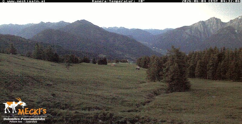 Archiv Foto Webcam Blick von Mecki's Alm Hütte auf der Faschingalm
