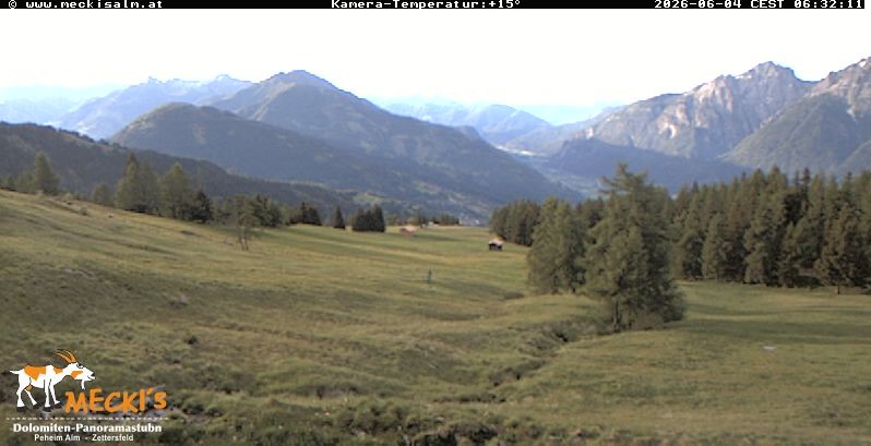 Archiv Foto Webcam Blick von Mecki's Alm Hütte auf der Faschingalm