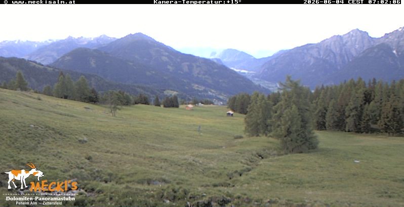 Archiv Foto Webcam Blick von Mecki's Alm Hütte auf der Faschingalm