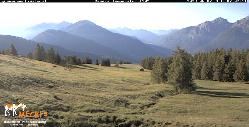 Archiv Foto Webcam Blick von Mecki's Alm Hütte auf der Faschingalm