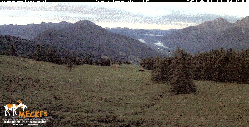Archiv Foto Webcam Blick von Mecki's Alm Hütte auf der Faschingalm