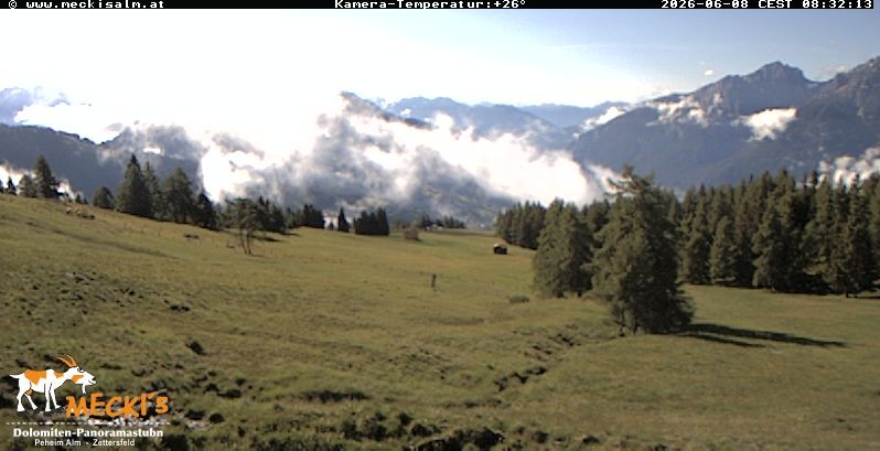 Archiv Foto Webcam Blick von Mecki's Alm Hütte auf der Faschingalm