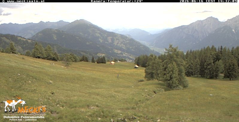 Archiv Foto Webcam Blick von Mecki's Alm Hütte auf der Faschingalm