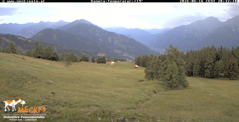 Archiv Foto Webcam Blick von Mecki's Alm Hütte auf der Faschingalm