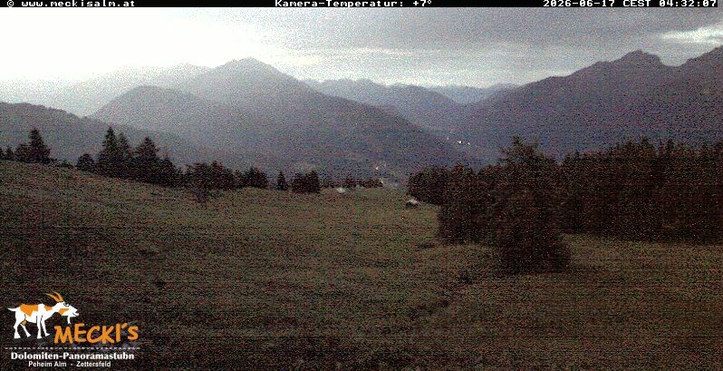 Archiv Foto Webcam Blick von Mecki's Alm Hütte auf der Faschingalm