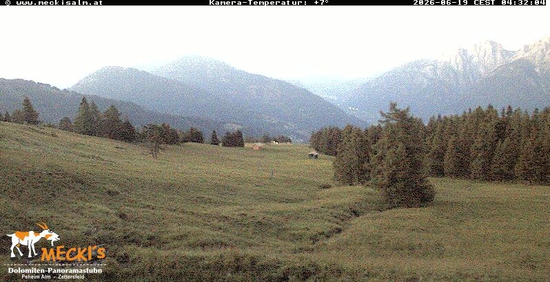 Archiv Foto Webcam Blick von Mecki's Alm Hütte auf der Faschingalm
