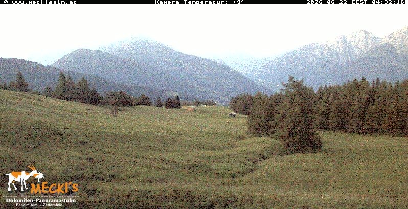 Archiv Foto Webcam Blick von Mecki's Alm Hütte auf der Faschingalm