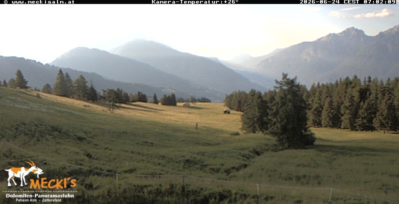 Archiv Foto Webcam Blick von Mecki's Alm Hütte auf der Faschingalm