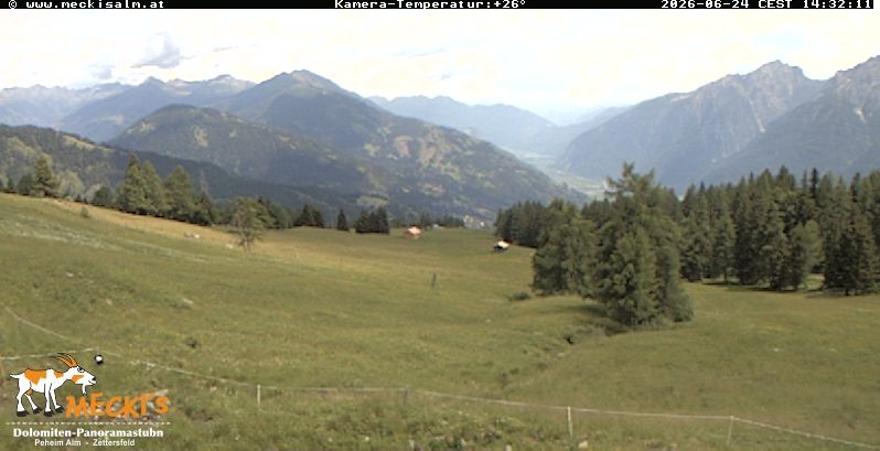 Archiv Foto Webcam Blick von Mecki's Alm Hütte auf der Faschingalm