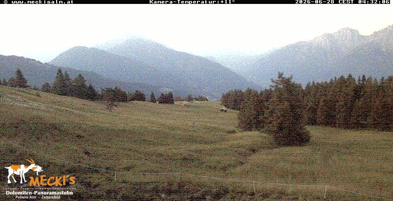 Archiv Foto Webcam Blick von Mecki's Alm Hütte auf der Faschingalm