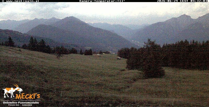 Archiv Foto Webcam Blick von Mecki's Alm Hütte auf der Faschingalm