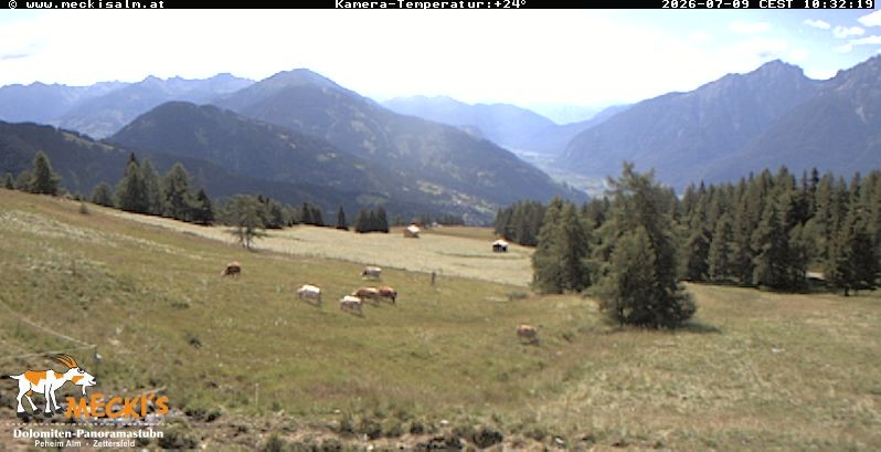 Archiv Foto Webcam Blick von Mecki's Alm Hütte auf der Faschingalm