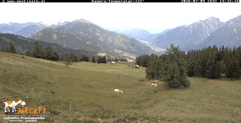 Archiv Foto Webcam Blick von Mecki's Alm Hütte auf der Faschingalm