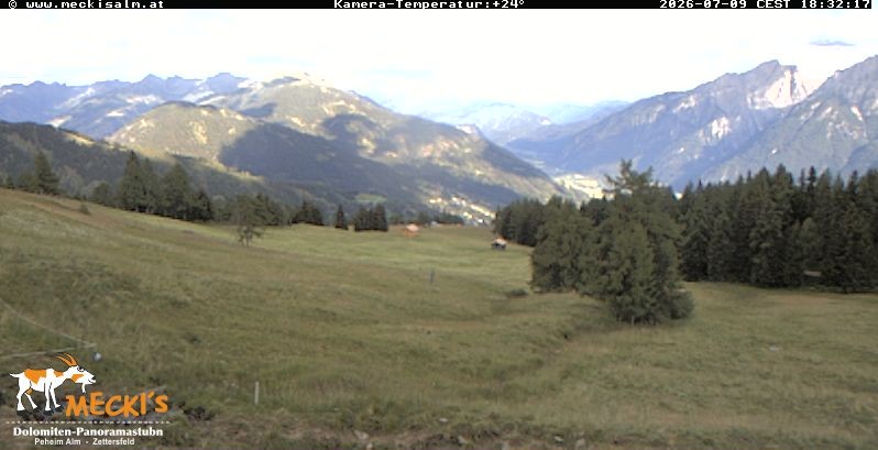 Archiv Foto Webcam Blick von Mecki's Alm Hütte auf der Faschingalm