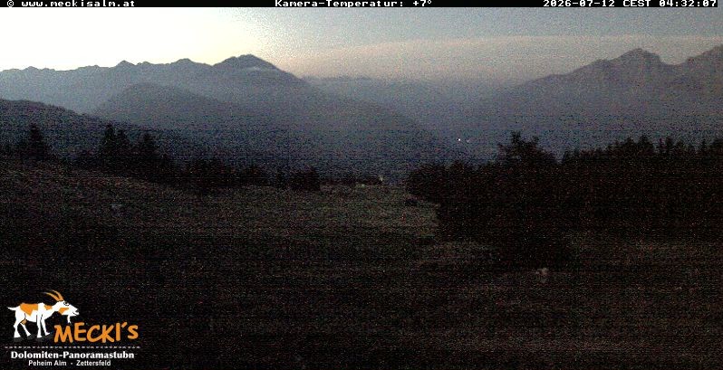 Archiv Foto Webcam Blick von Mecki's Alm Hütte auf der Faschingalm