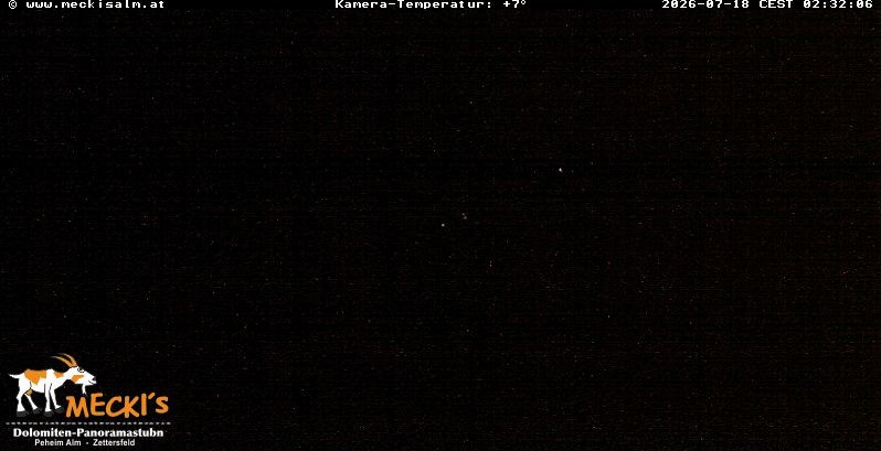 Archiv Foto Webcam Blick von Mecki's Alm Hütte auf der Faschingalm
