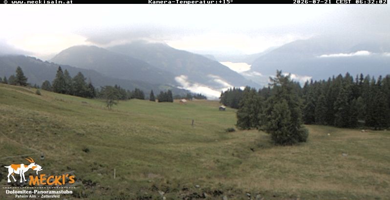 Archiv Foto Webcam Blick von Mecki's Alm Hütte auf der Faschingalm