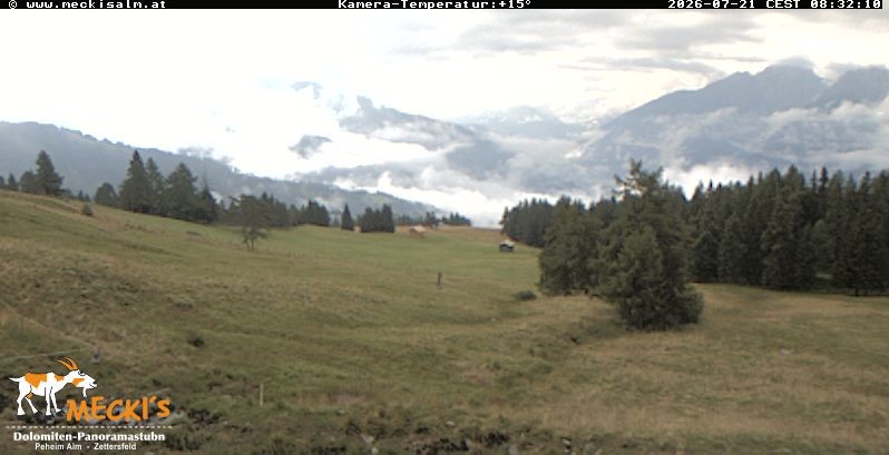 Archiv Foto Webcam Blick von Mecki's Alm Hütte auf der Faschingalm