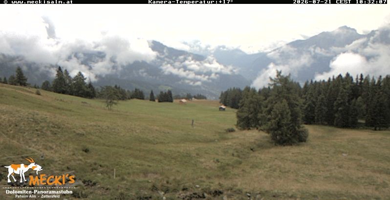 Archiv Foto Webcam Blick von Mecki's Alm Hütte auf der Faschingalm